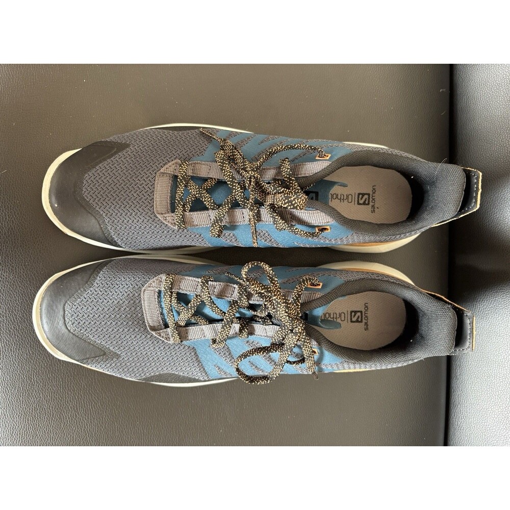 Salomon Trail Running Shoes Mens Size 11.5 Gray Blue Contagrip Ortholite - Picture 4 of 8
